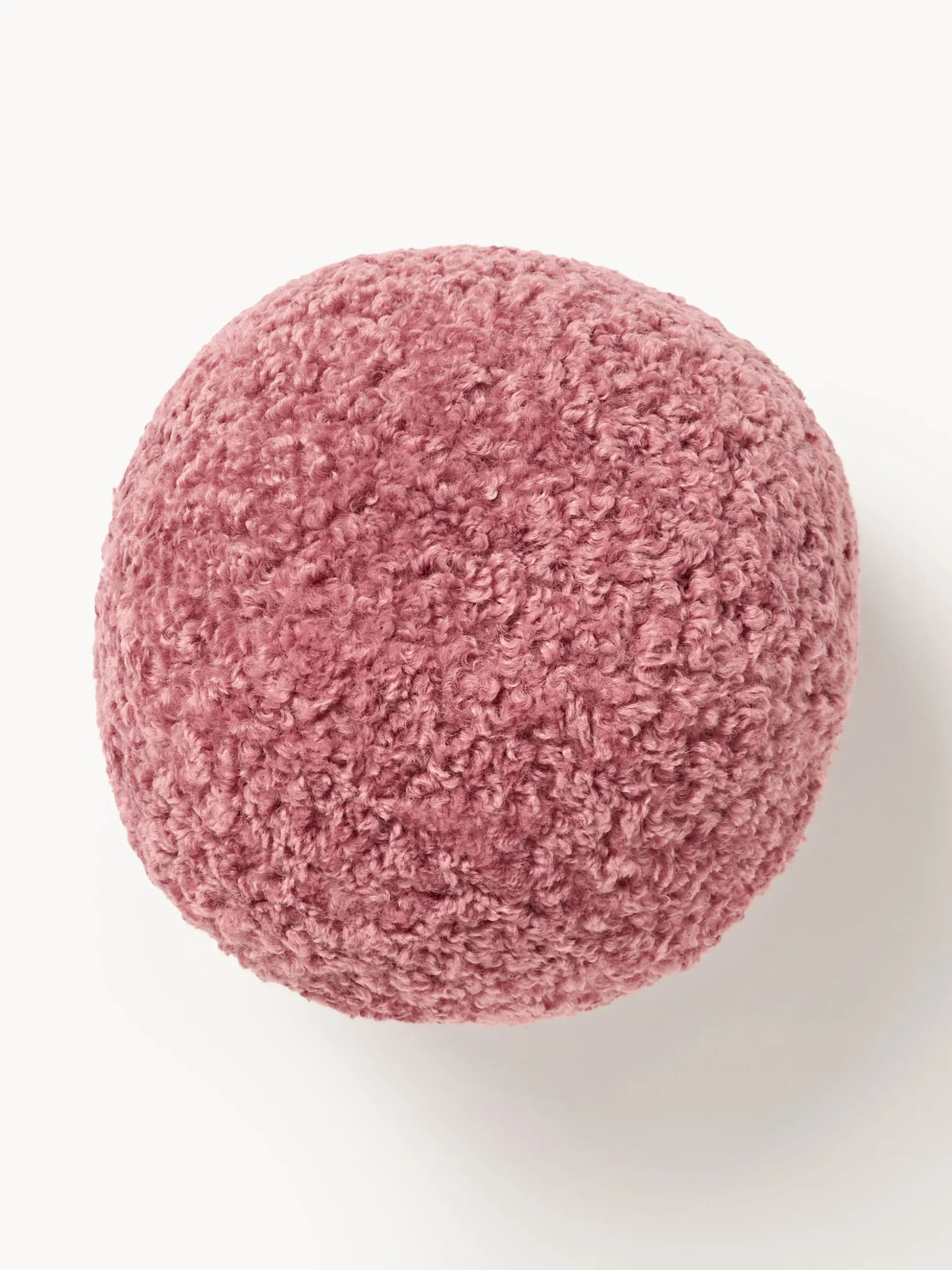 Cuscino decorativo rotondo in teddy Dotty