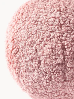 Cuscino decorativo rotondo in tessuto teddy Dotty