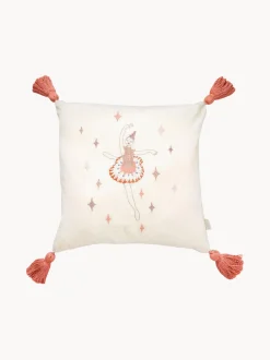 Cuscino in cotone organico con nappe Ballerina