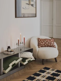 Cuscino in viscosa con motivo jacquard Contia