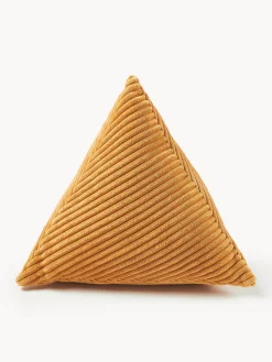 Cuscino triangolare in velluto a coste Kylen