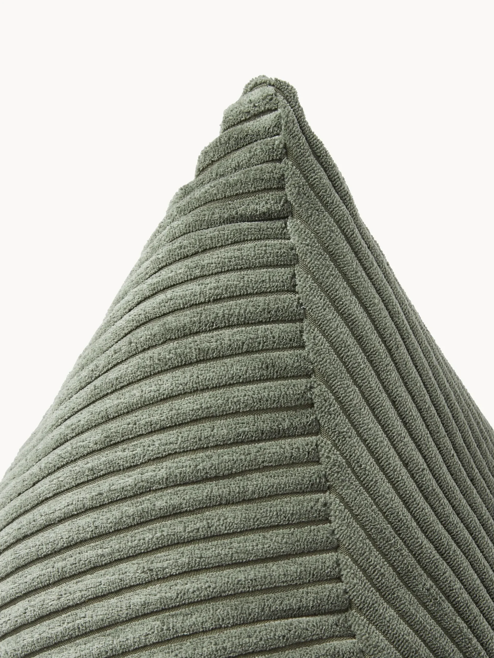 Cuscino triangolare in velluto a coste Kylen
