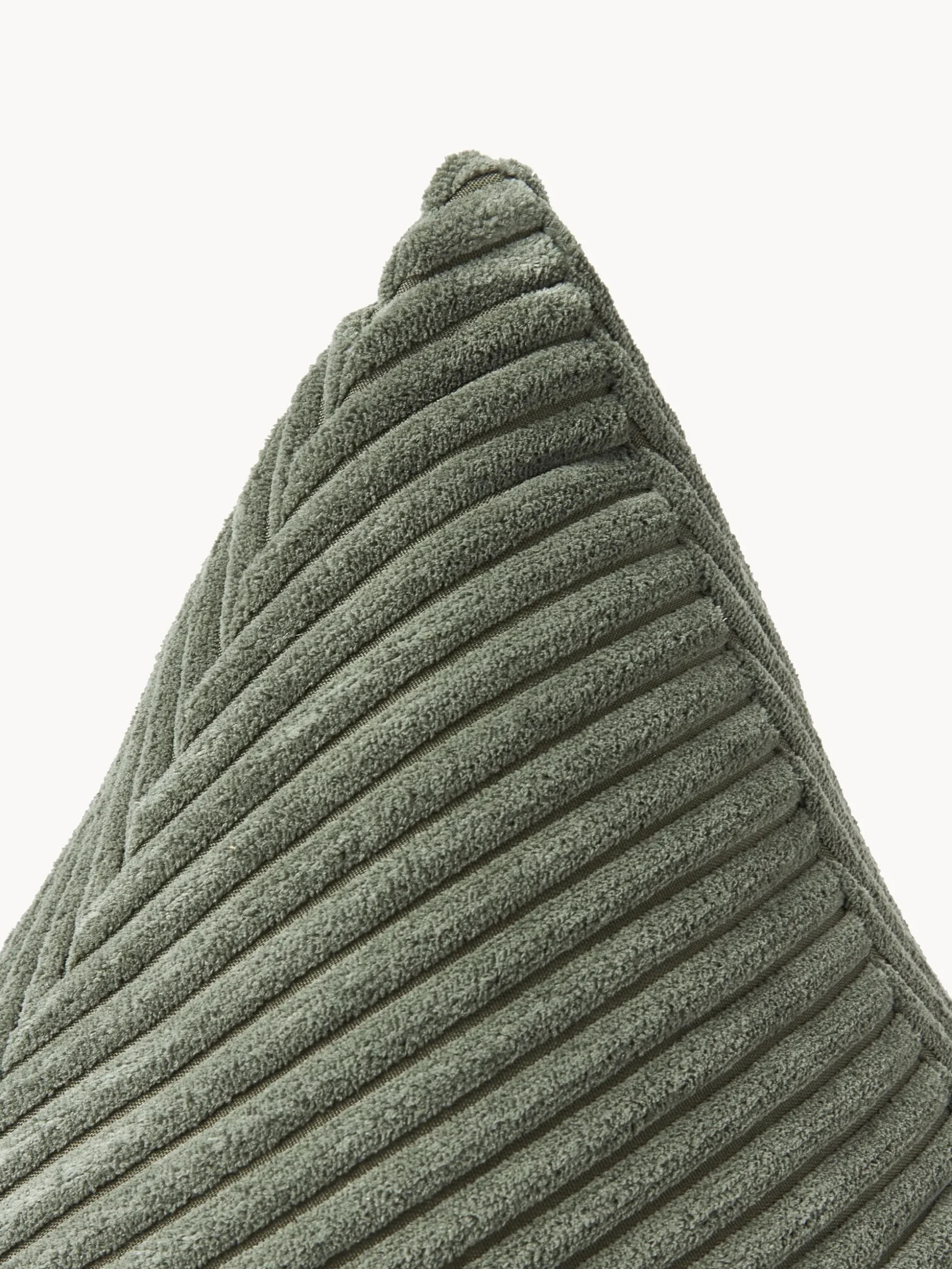 Cuscino triangolare in velluto a coste Kylen