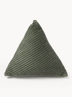 Cuscino triangolare in velluto a coste Kylen