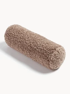 Cuscino cilindrico in teddy Dotty