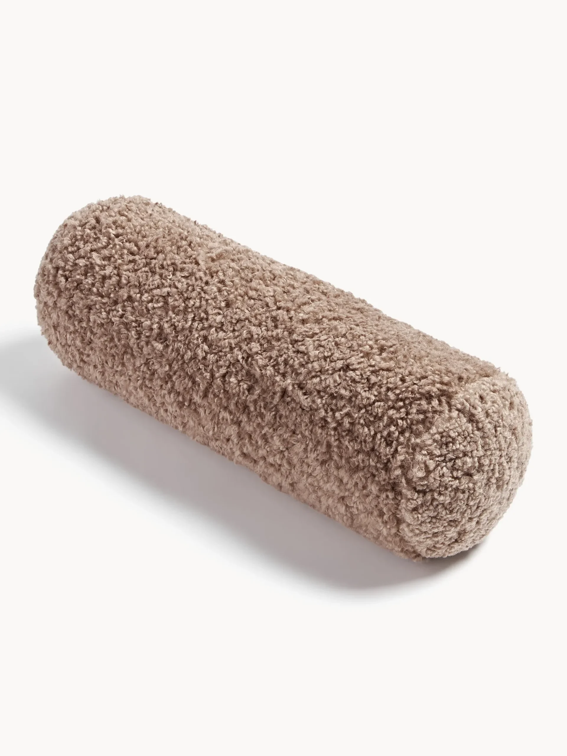 Cuscino cilindrico in teddy Dotty