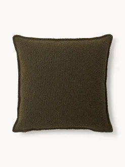 Cuscino decorativo grande in bouclé Lennon, 60 x 60 cm