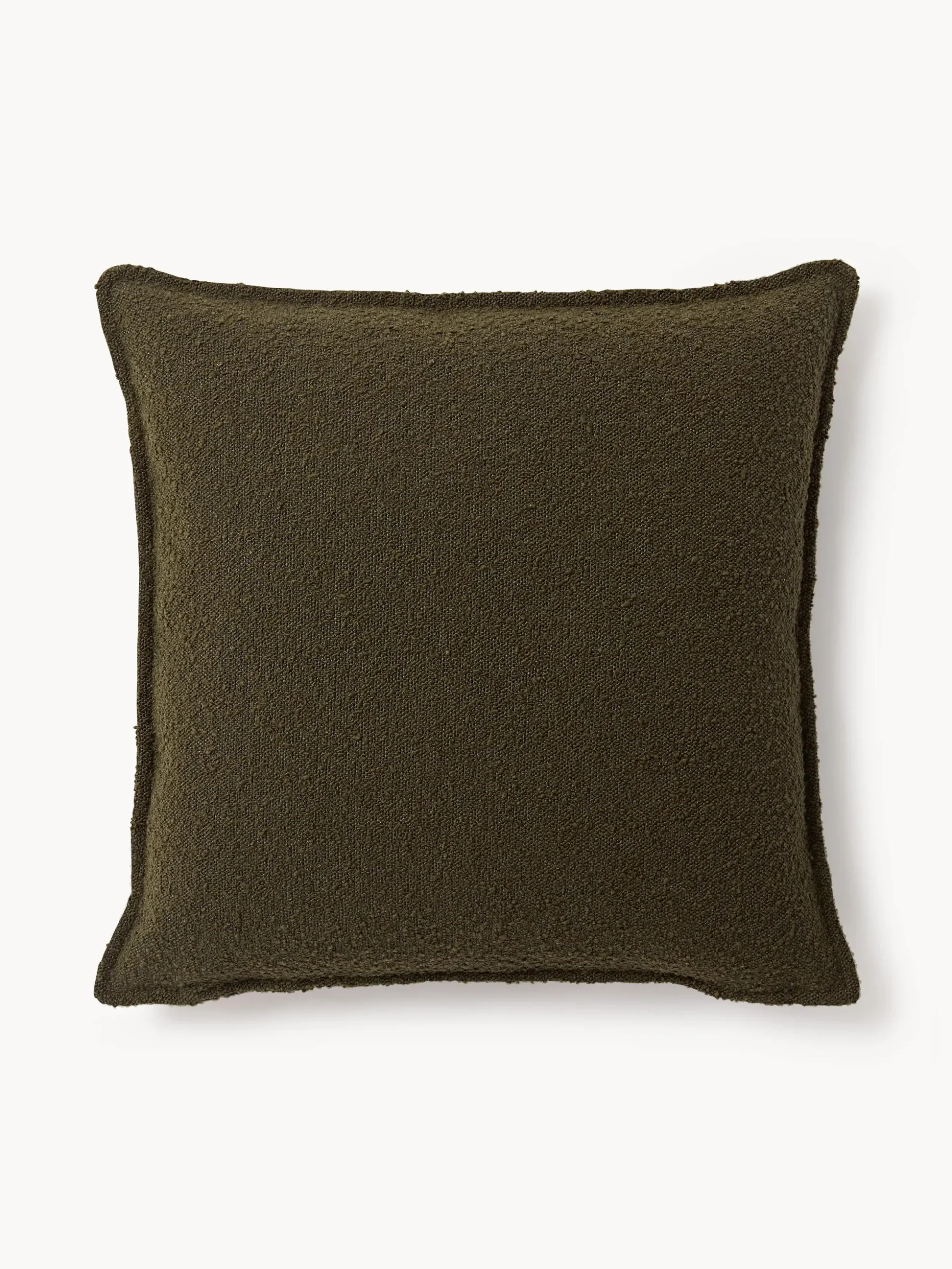 Cuscino decorativo grande in bouclé Lennon, 60 x 60 cm