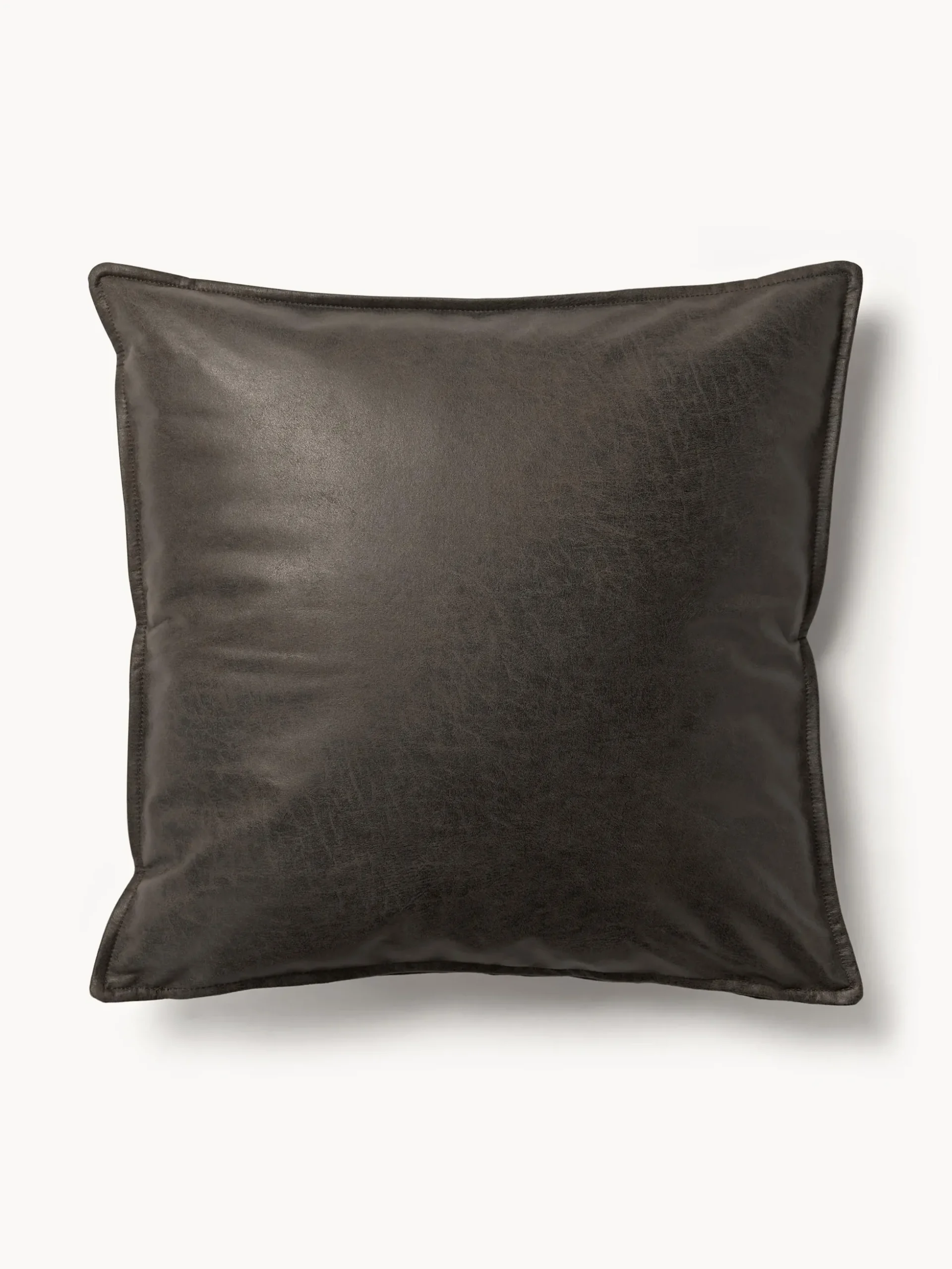 Cuscino decorativo grande in pelle Lennon, 60 x 60 cm