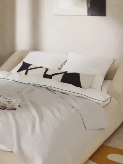 Cuscino XL tessuto a mano con motivo geometrico Asta