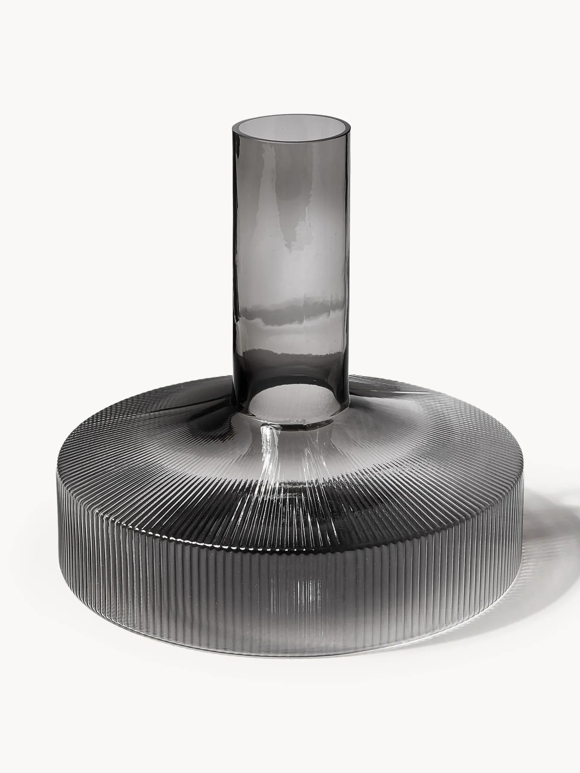Decanter in vetro soffiato millerighe Ripple, 1,1 L