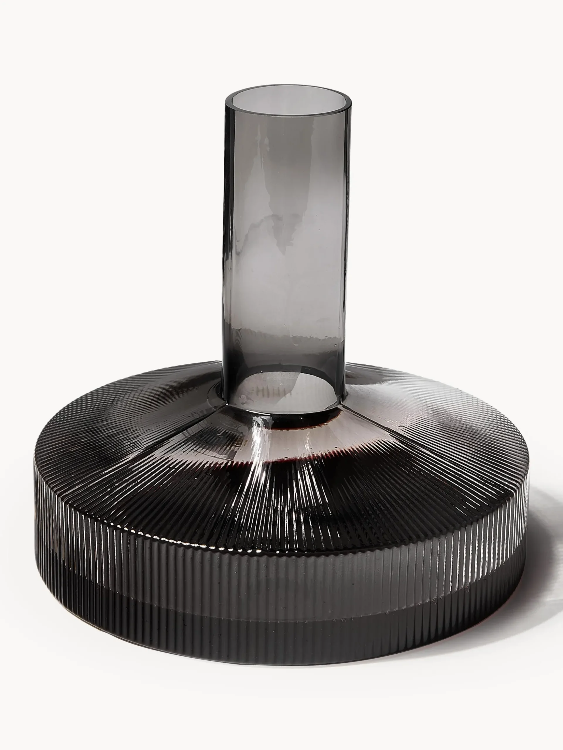 Decanter in vetro soffiato millerighe Ripple, 1,1 L
