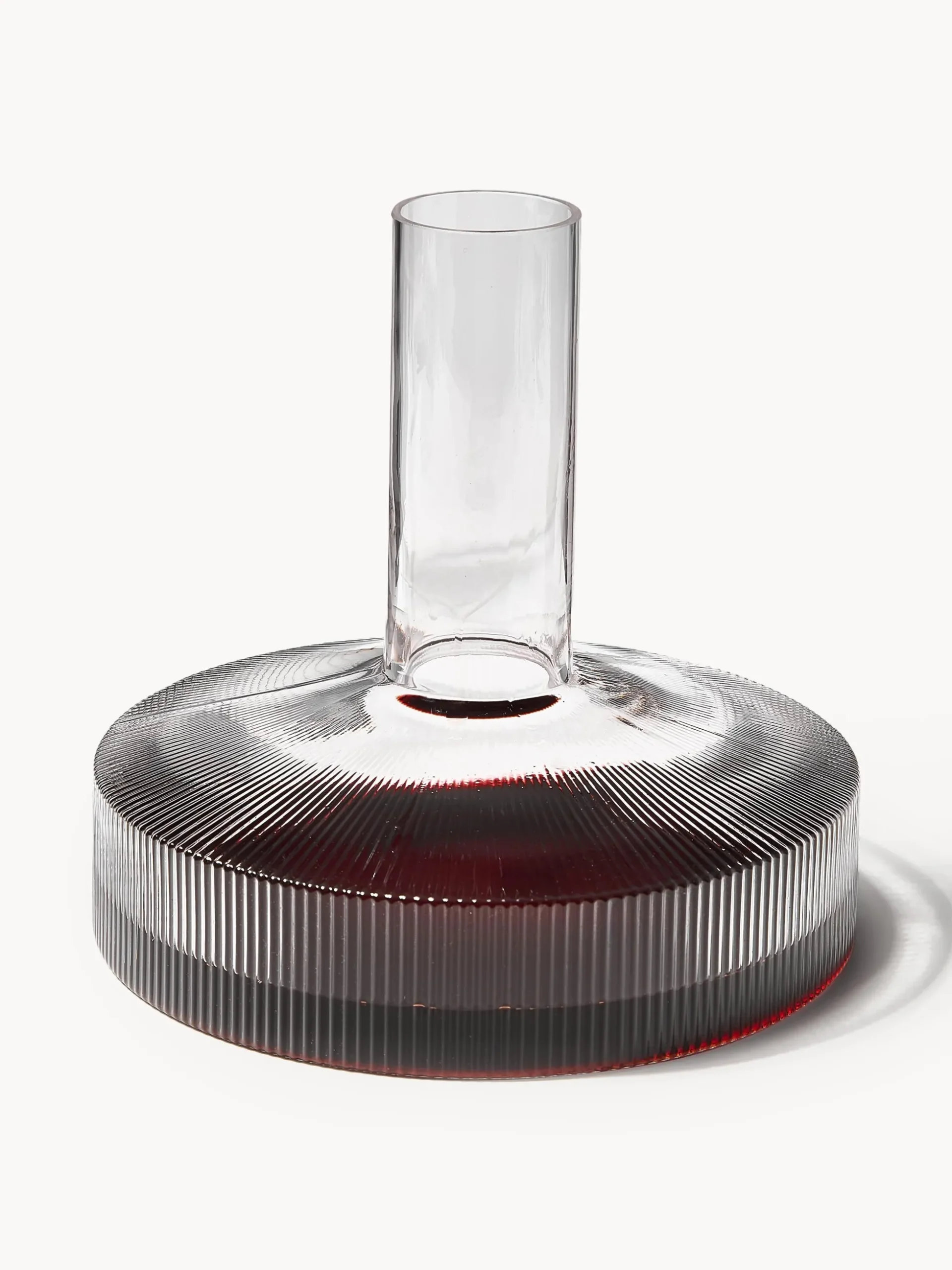 Decanter in vetro soffiato millerighe Ripple, 1,1 L