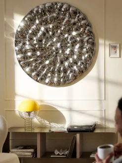 Decorazione da parete con superficie martellata Splash, Ø 120 cm