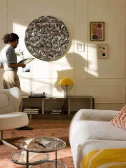 Decorazione da parete con superficie martellata Splash, Ø 100 cm
