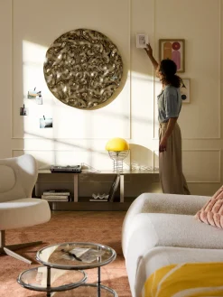 Decorazione da parete con superficie martellata Splash, Ø 100 cm