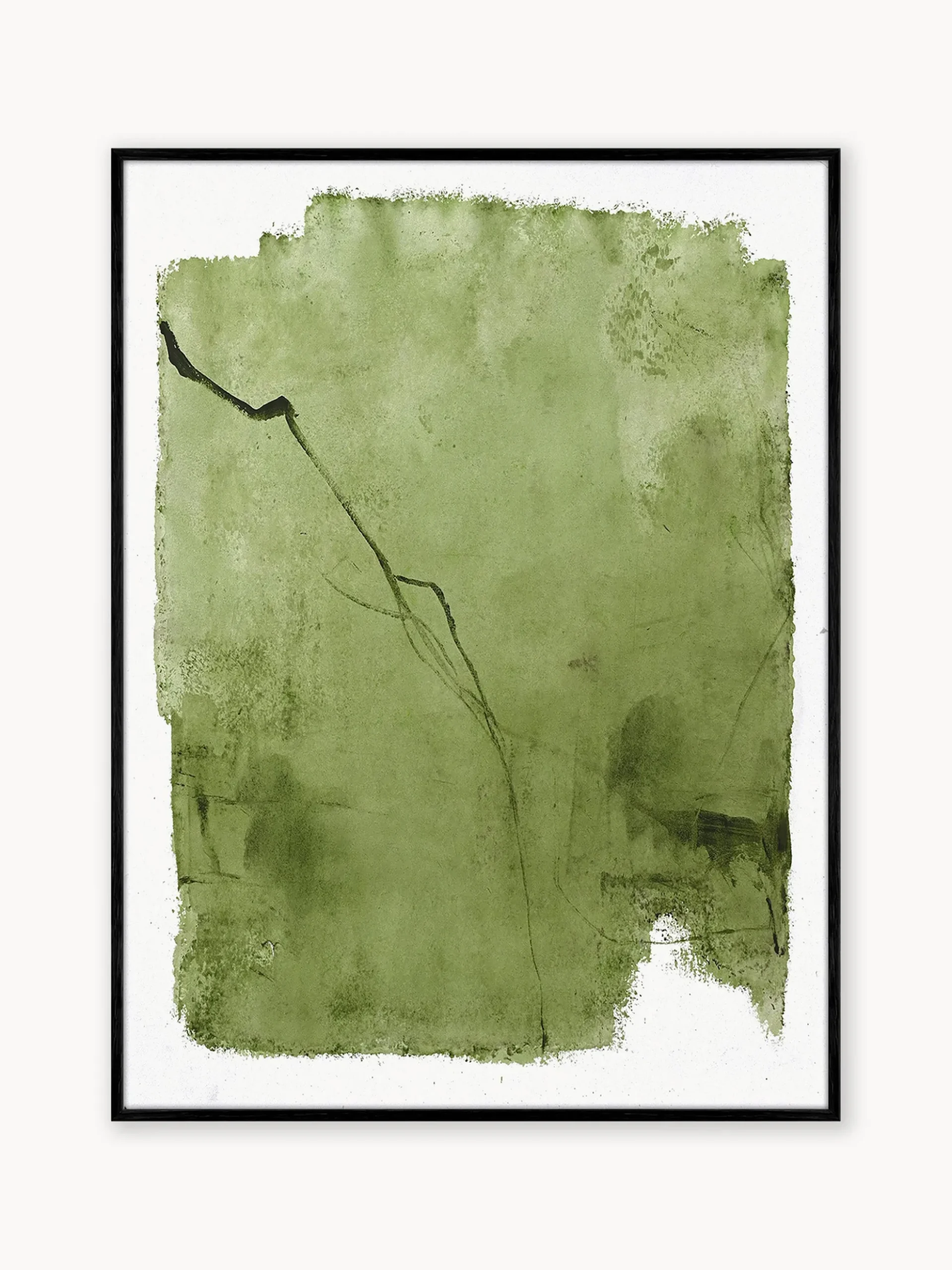 Dipinto su tela dipinto a mano Green Layer
