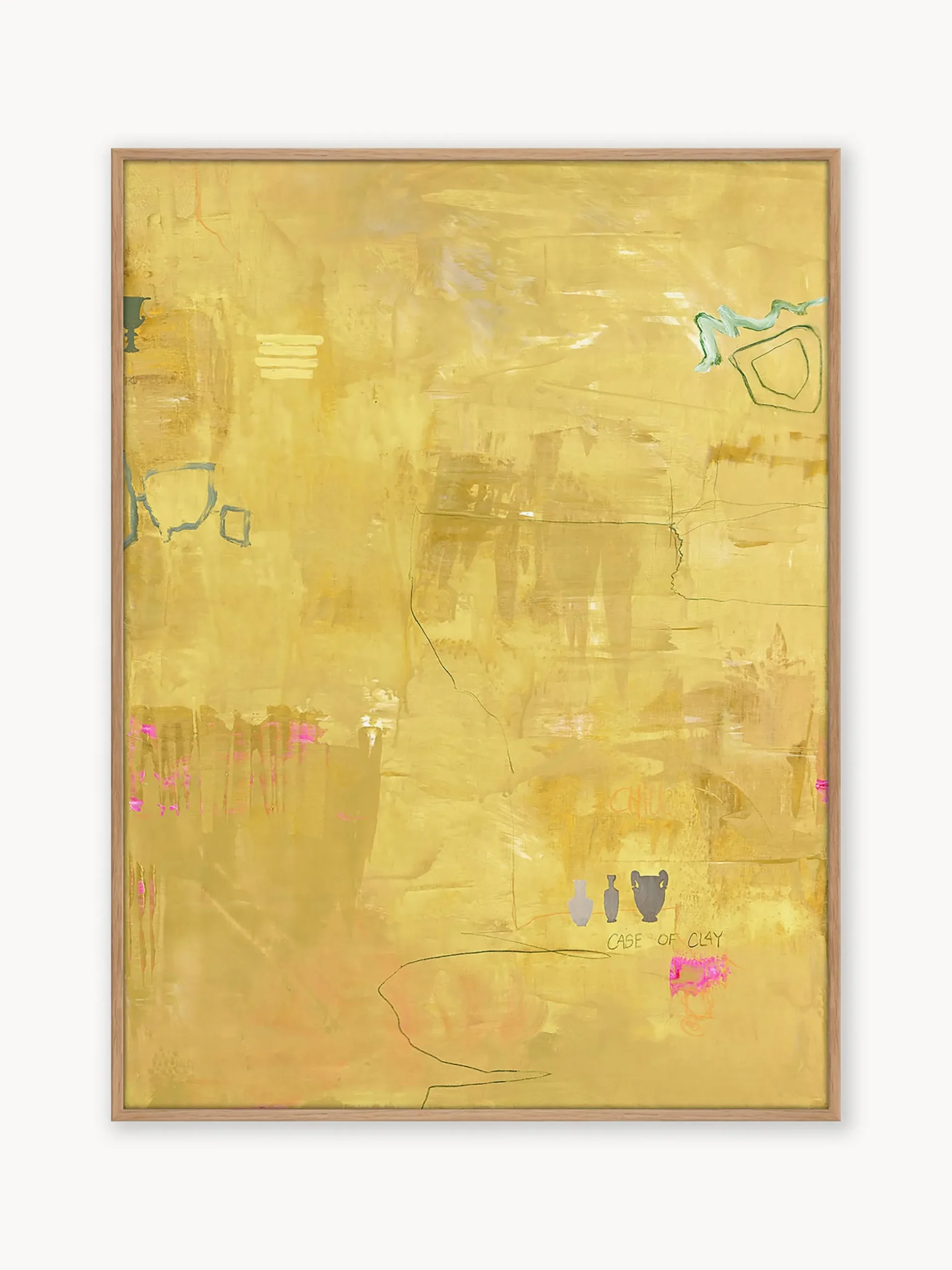 Dipinto su tela dipinto a mano Yellow Petite