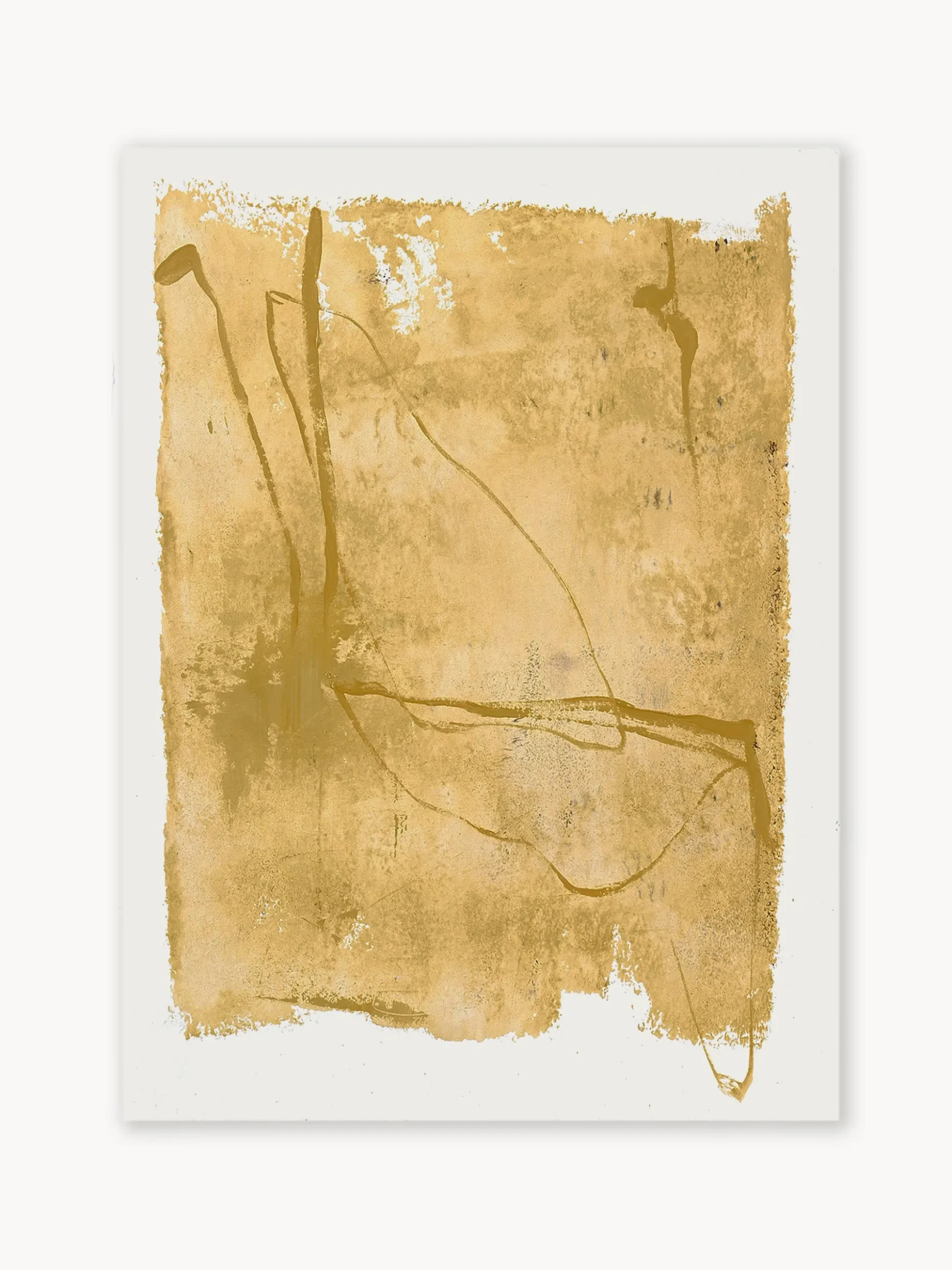 Dipinto su tela dipinto a mano Yellow Layer