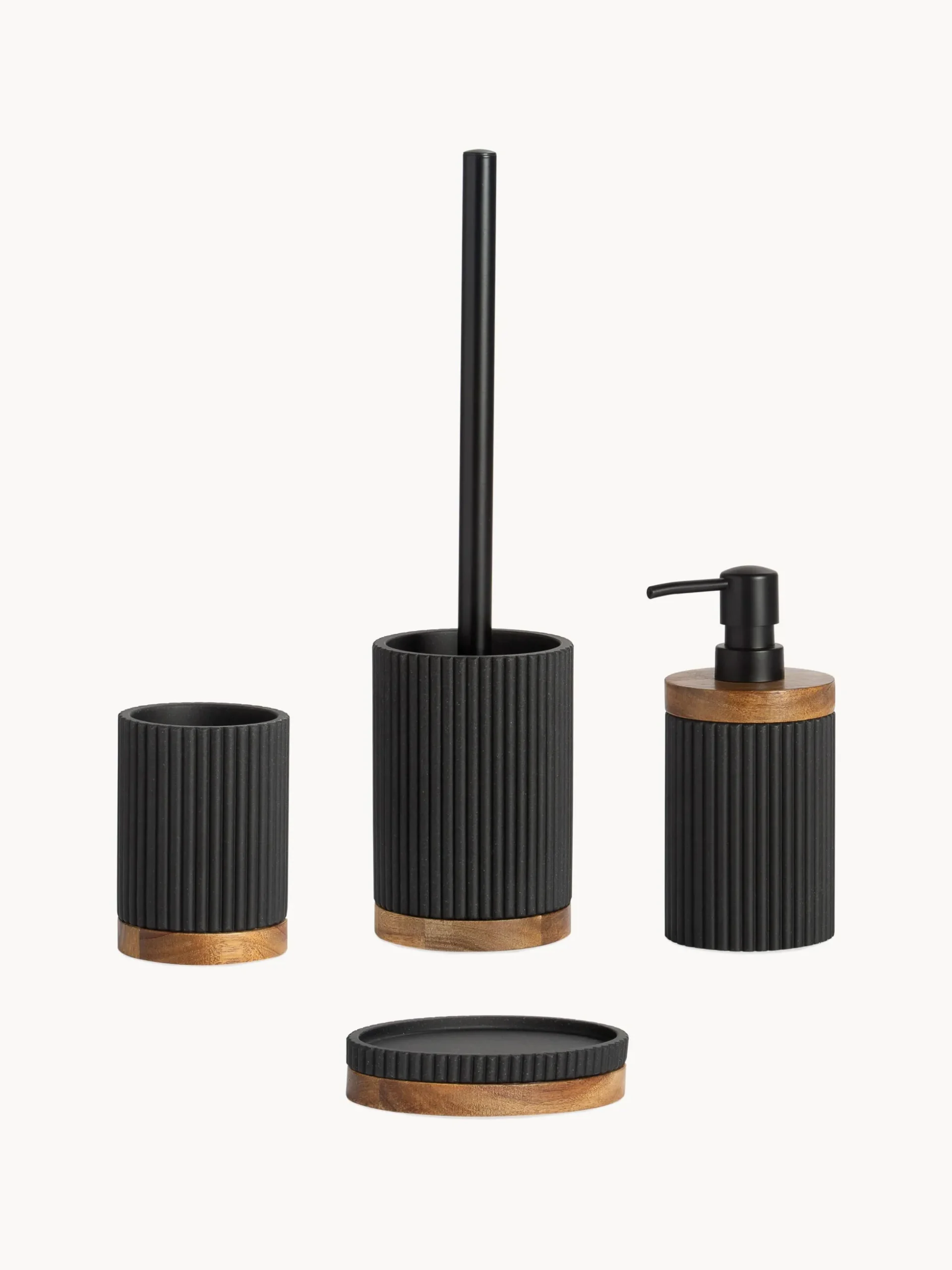 Dispenser sapone con dettaglio in legno Laura