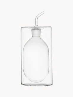 Distributore aceto e olio in vetroborosilicato fatto a mano Cilindro alt. 19 cm