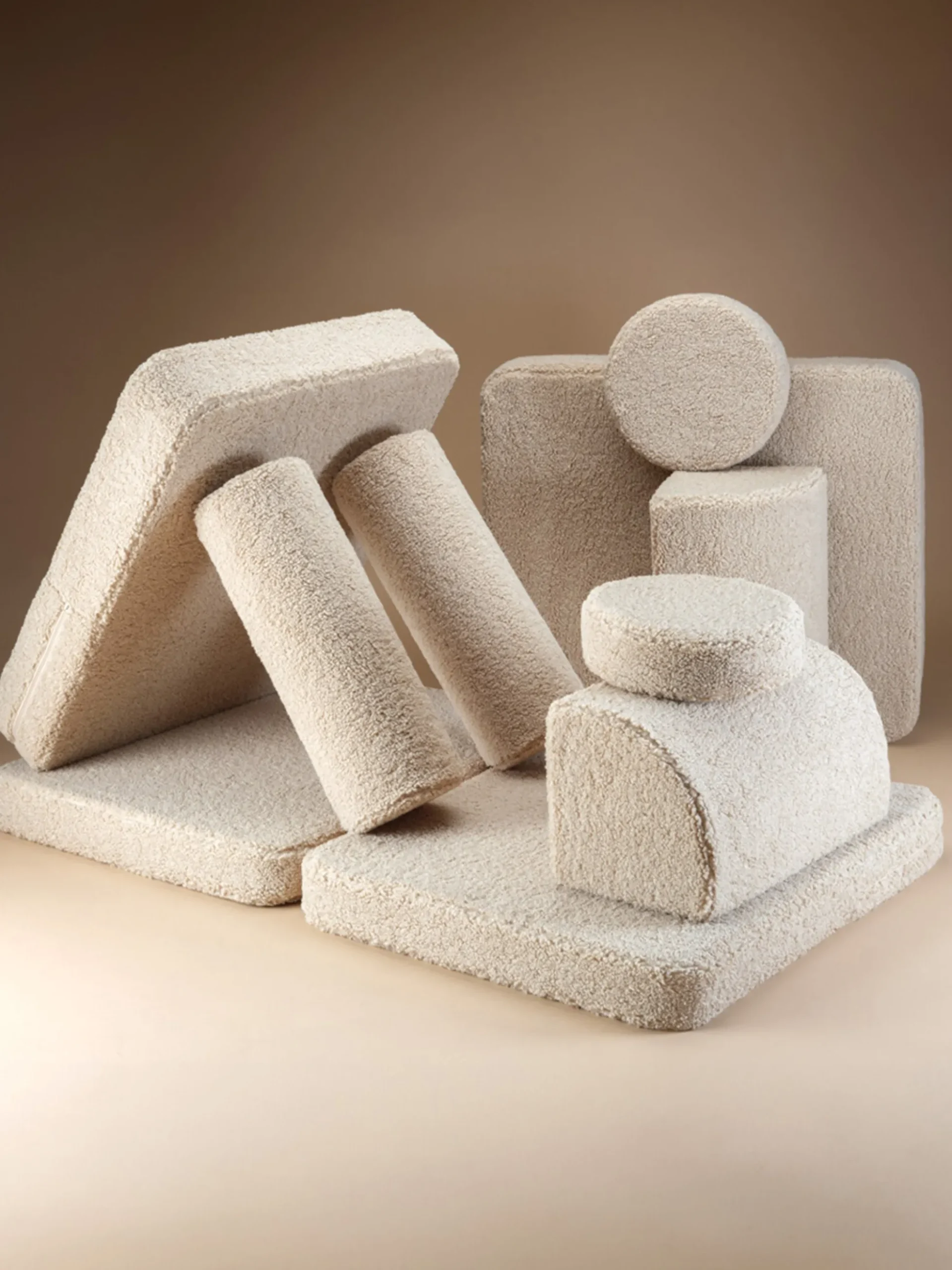 Divanetto da gioco componibile per bambini in teddy fatto a mano Sugar