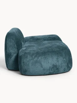 Divano 2 posti con chaise longue in teddy bouclé Wolke