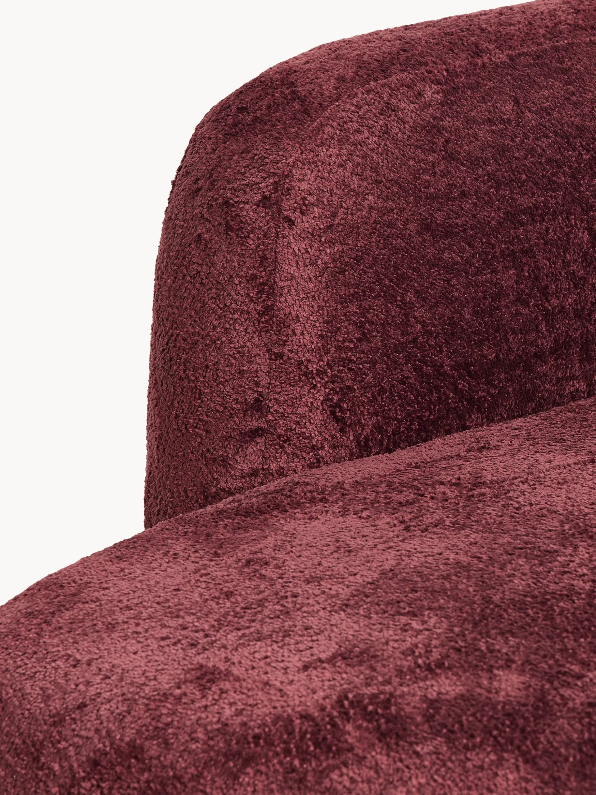 Divano 2 posti con chaise longue in teddy bouclé Wolke