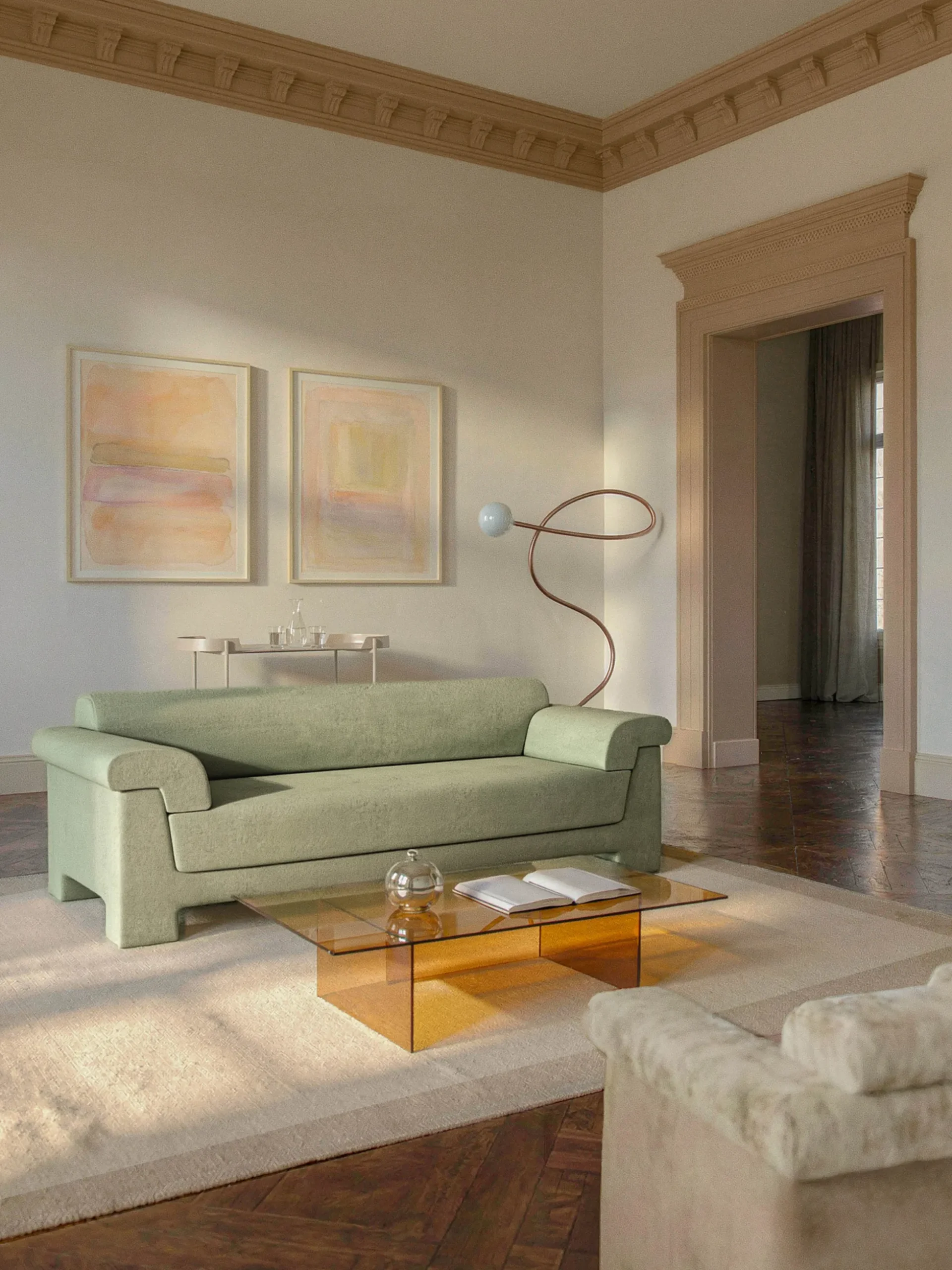 Divano 2 posti in bouclé Atlas