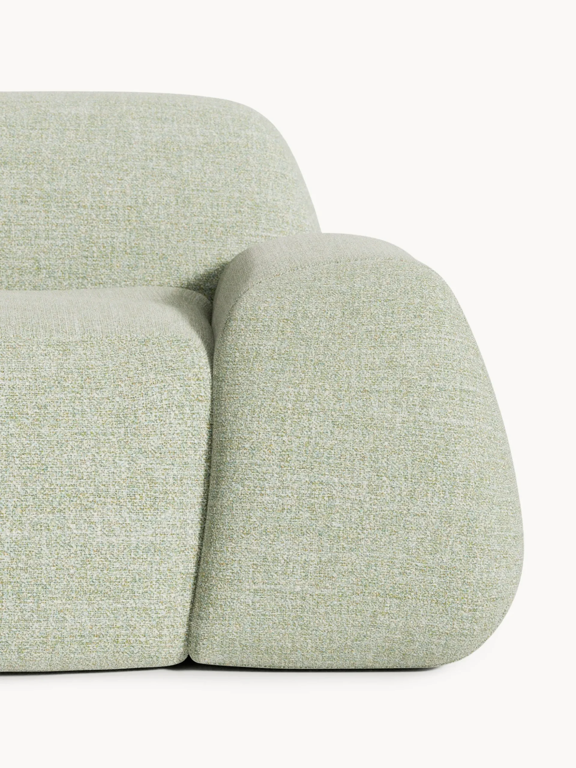 Divano 2 posti in bouclé con chaise longue Wolke