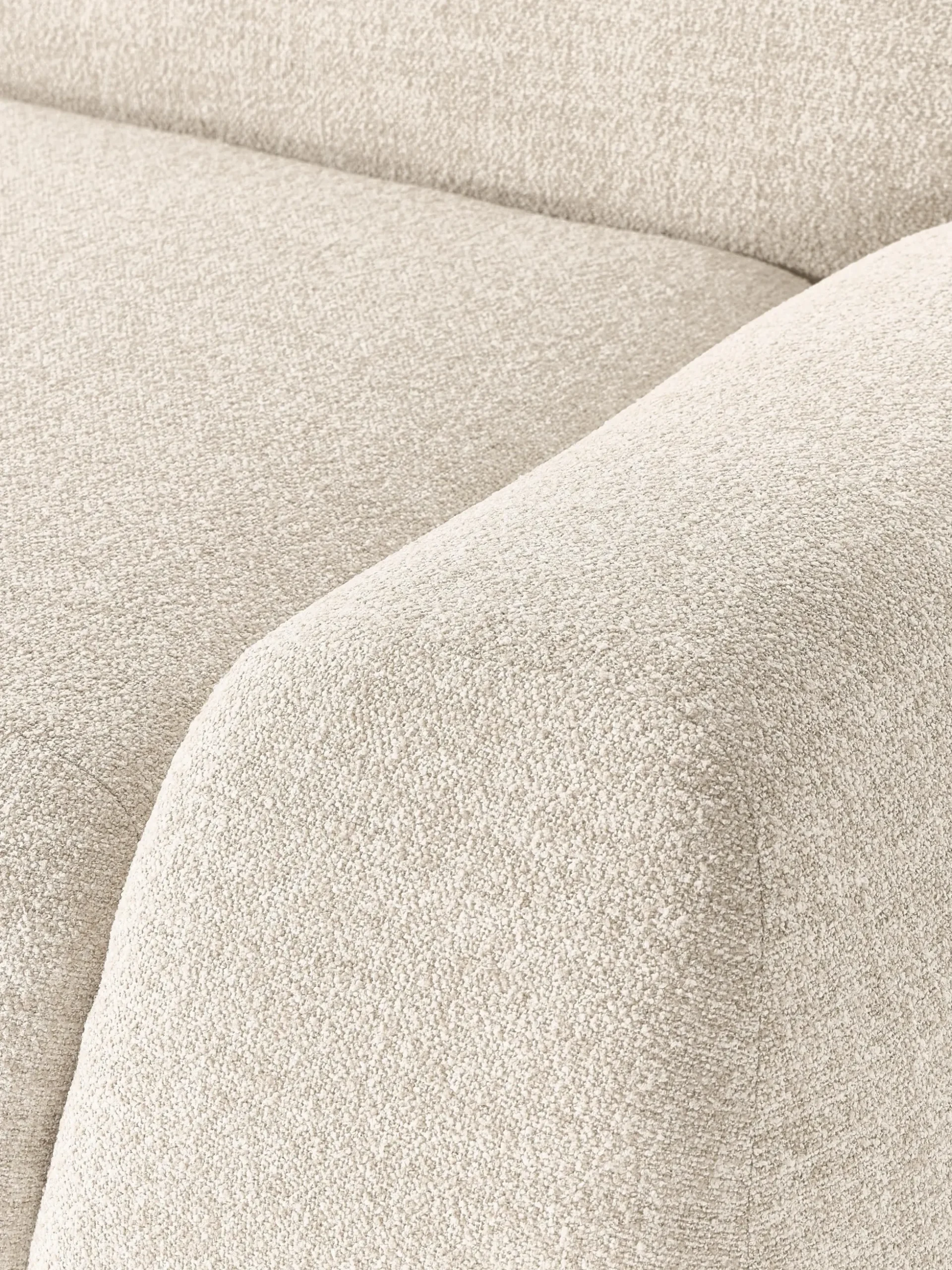 Divano 2 posti in bouclé con chaise longue Wolke