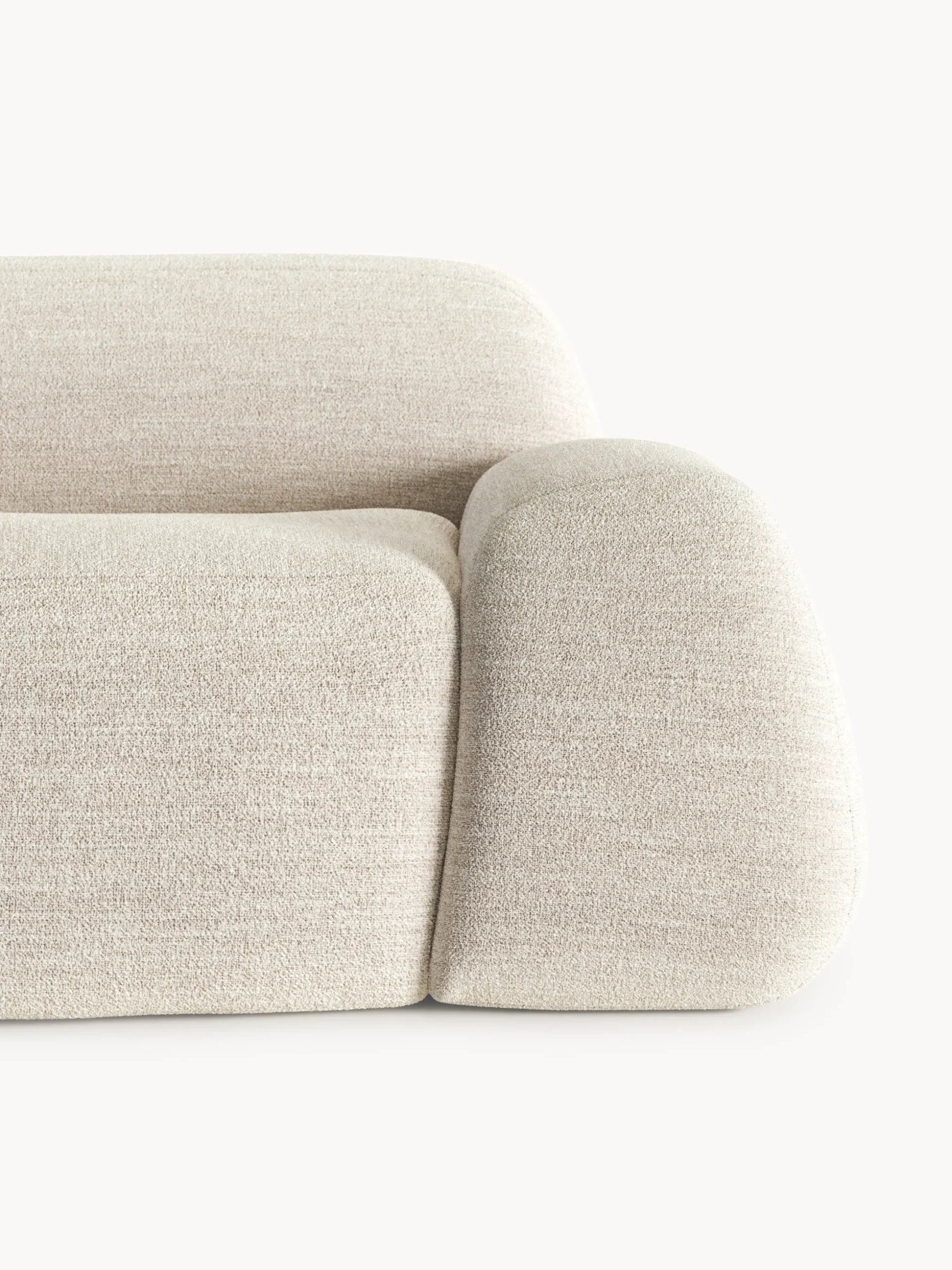 Divano 2 posti in bouclé con chaise longue Wolke