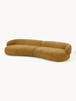 Divano 4 posti in teddy bouclé Alba