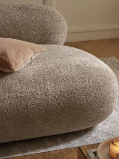 Divano 3 posti in teddy bouclé Alba