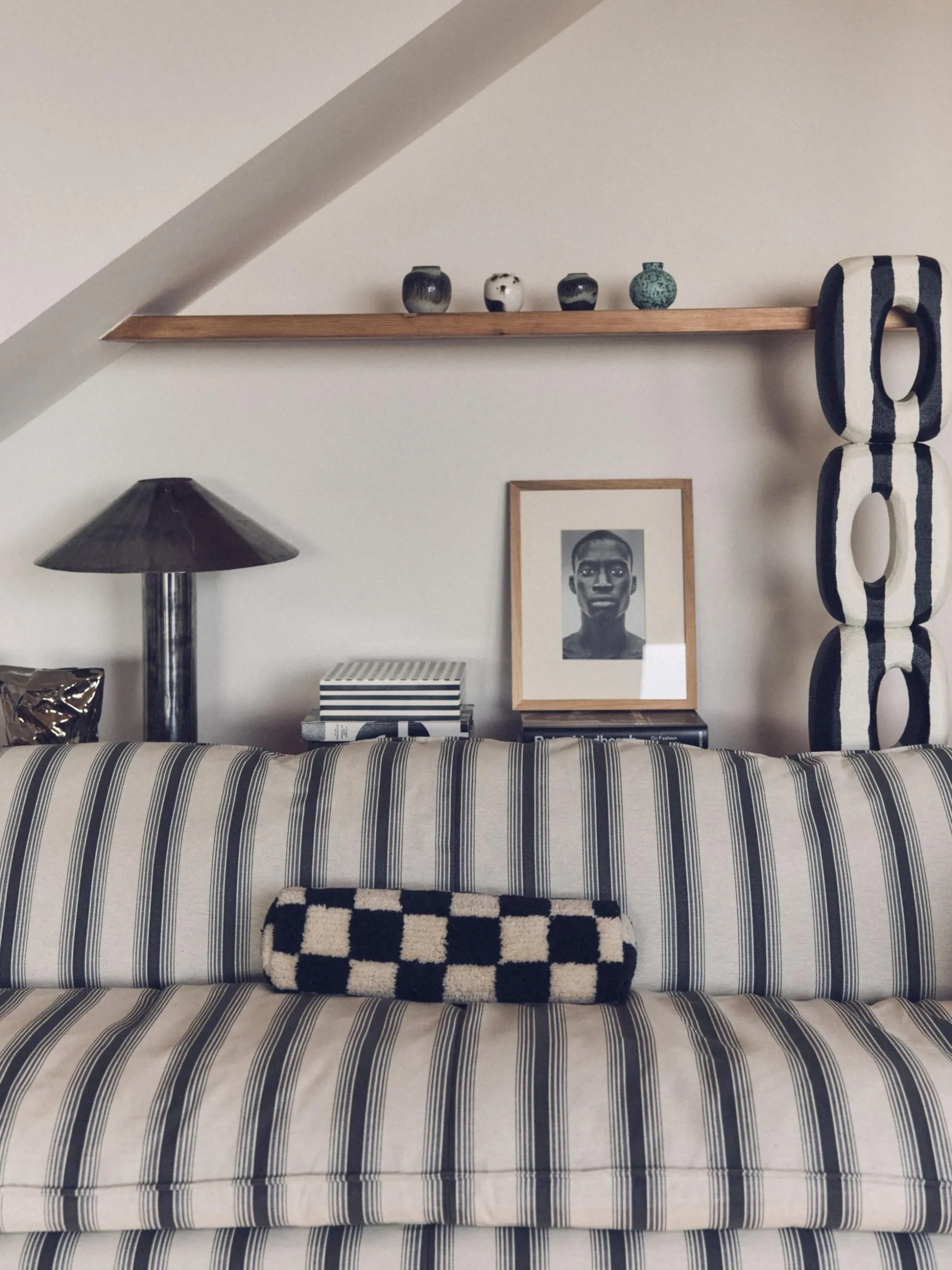 Divano 3 posti Nomad: 204 cm - Rocco, Chalkstripe