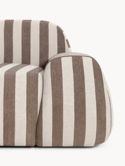 Divano a righe 2 posti con chaise longue Wolke