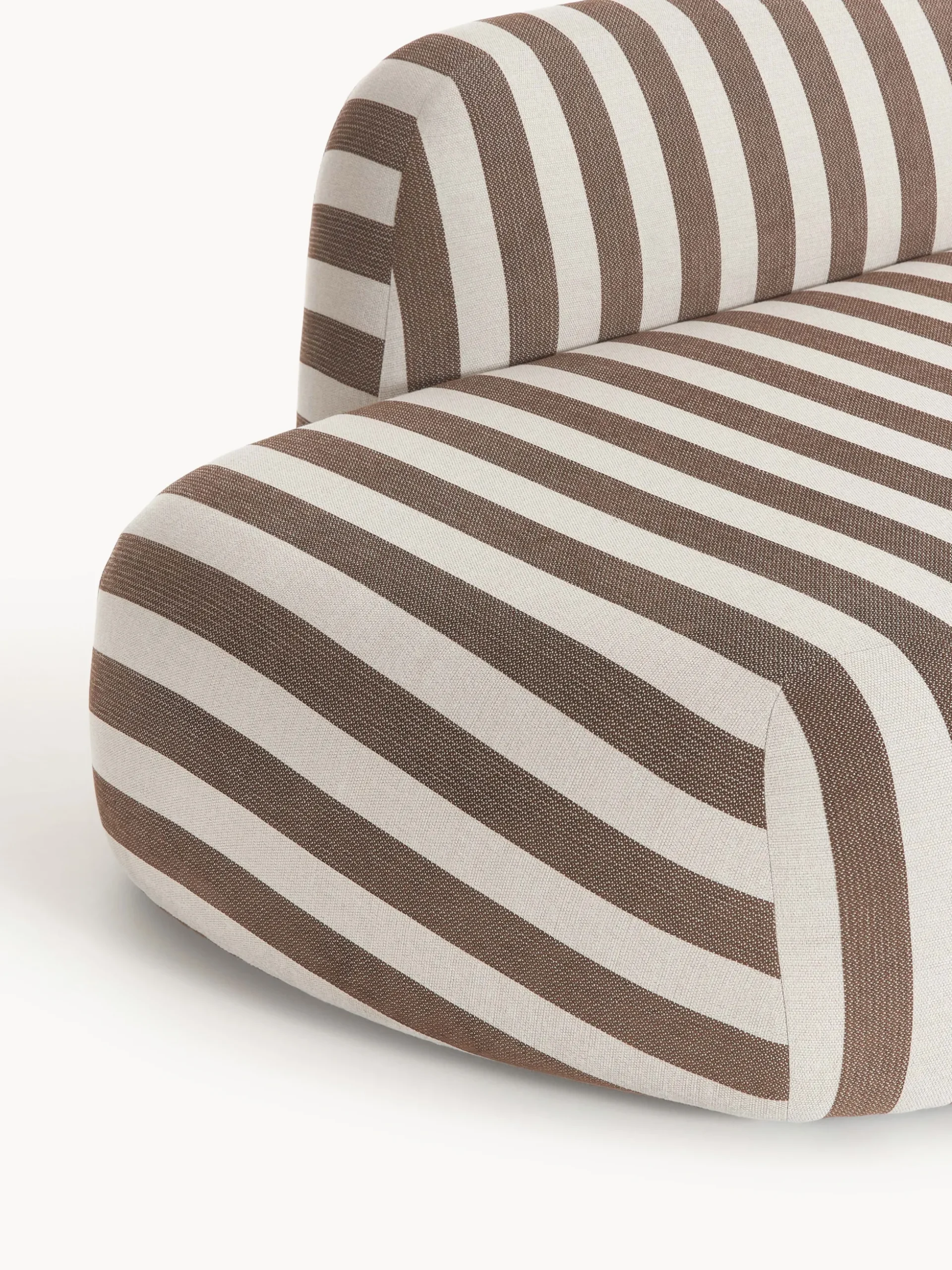 Divano a righe 2 posti con chaise longue Wolke