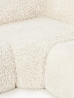 Divano angolare 4 posti componibile XL con chaise longue in teddy Wolke