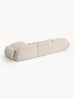 Divano angolare componibile 4 posti in bouclé con chaise longue Wolke