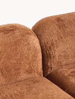 Divano angolare componibile 4 posti in teddy bouclé Wolke