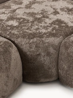 Divano angolare componibile 4 posti in teddy bouclé con chaise longue Wolke