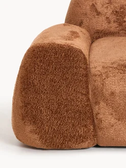Divano angolare componibile 3 posti in teddy bouclé Wolke