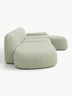 Divano angolare componibile 4 posti in bouclé con chaise longue Wolke