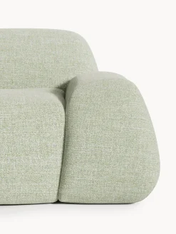 Divano angolare componibile 4 posti in bouclé con chaise longue Wolke