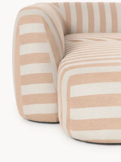 Divano angolare componibile XL a righe con chaise longue Wolke