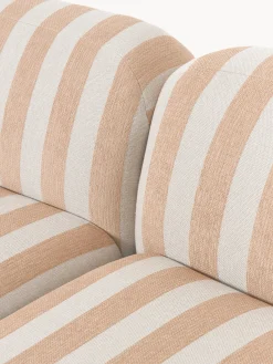 Divano angolare componibile XL a righe con chaise longue Wolke