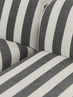 Divano angolare componibile XL a righe con chaise longue Wolke