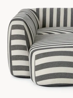 Divano angolare componibile XL a righe con chaise longue Wolke