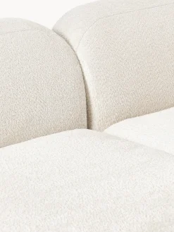 Divano angolare componibile 4 posti con chaise longue in teddy bouclé Wolke