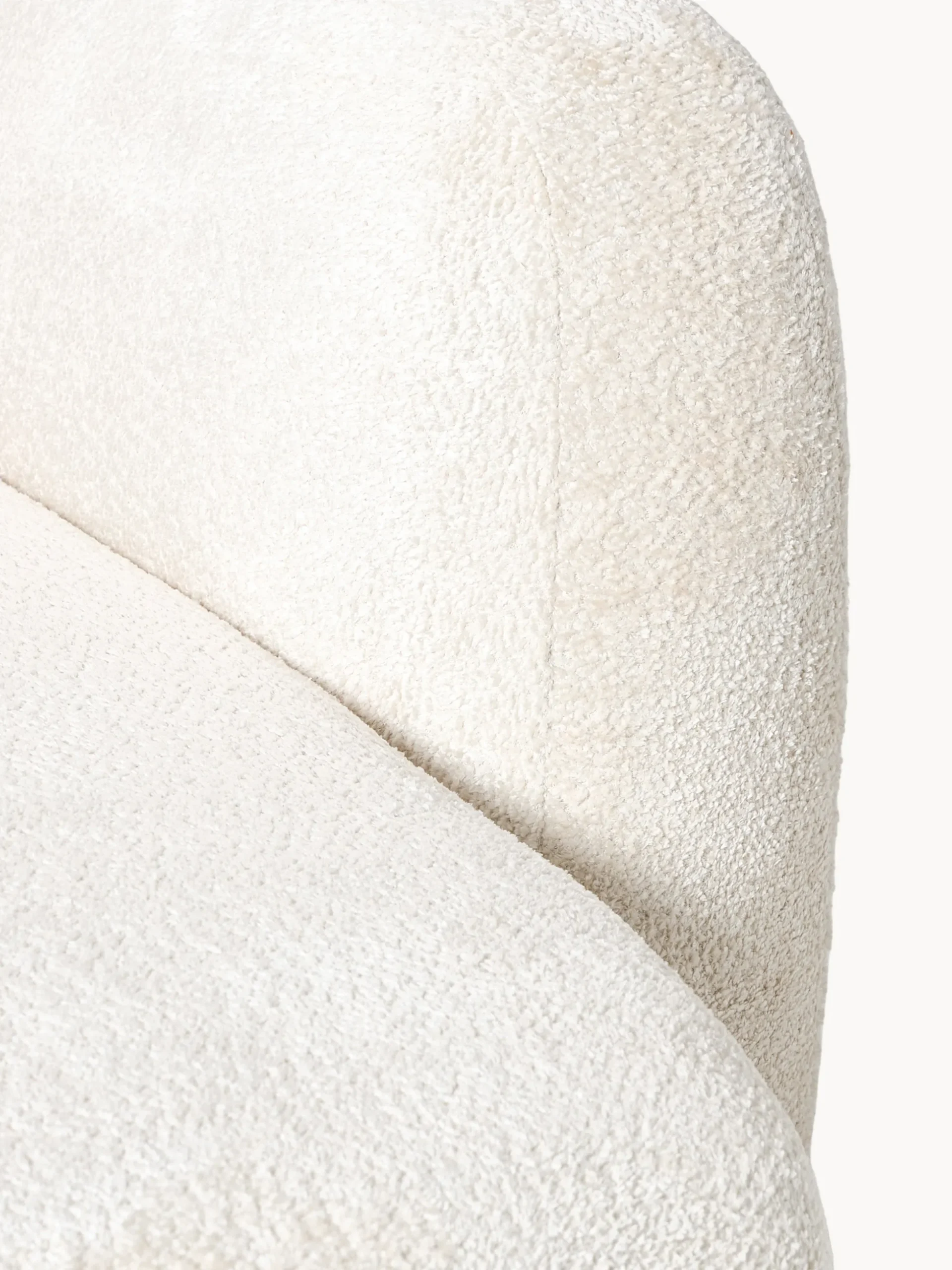 Divano angolare componibile 4 posti con chaise longue in teddy bouclé Wolke